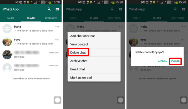 whatsapp how to delete voice message